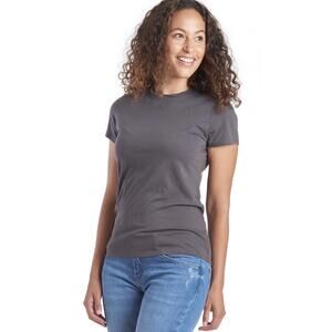 Mott & Bow Fitted Crew Marcy Tee in Noche Gray - Size L